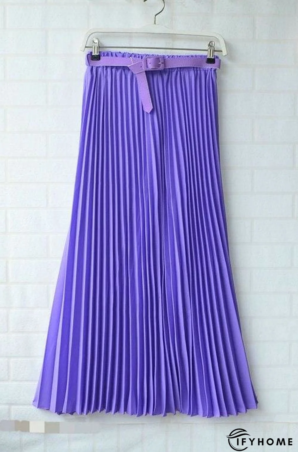 New Summer Women Ladies Elegant Long Skirt Retro Maxi Chiffon High Waist Solid Casual Pleated Beach Long Skirt Sundress | IFYHOME