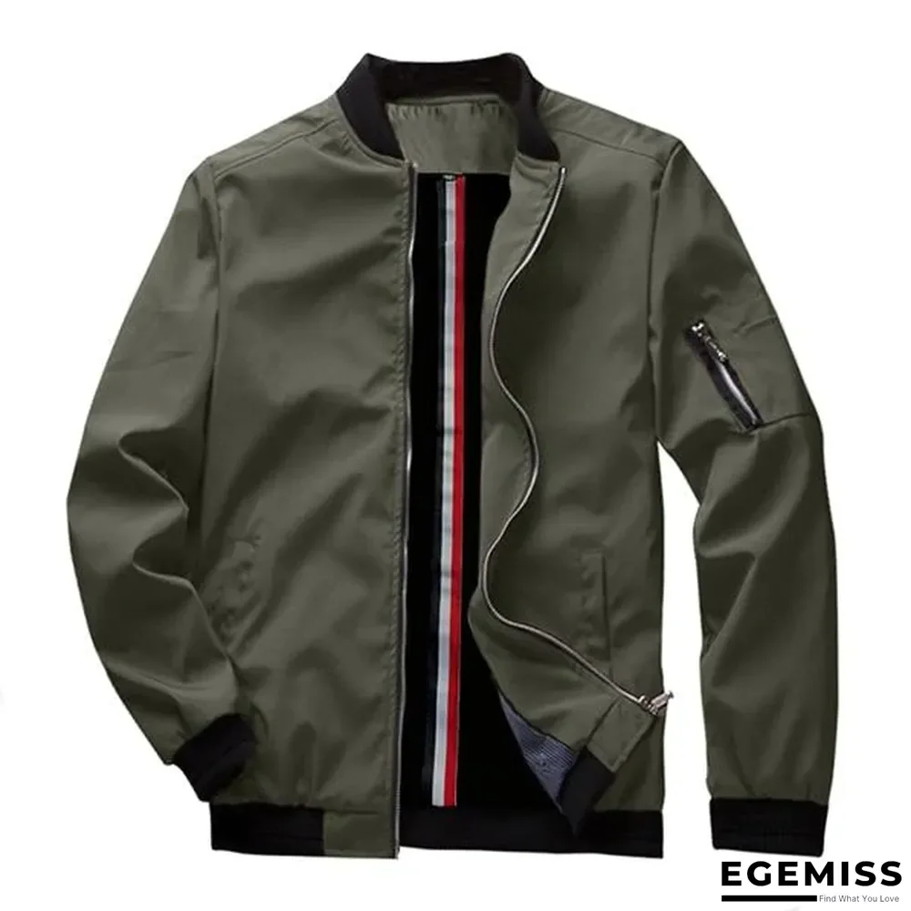 Men's Bomber Zipper Jacket Casual Streetwear Hip Hop Slim Fit Pilot Coat Men Clothing | EGEMISS