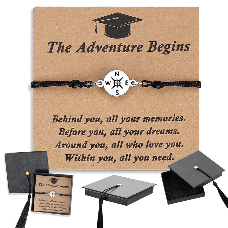 The Adventure Begins Compass Bracelet