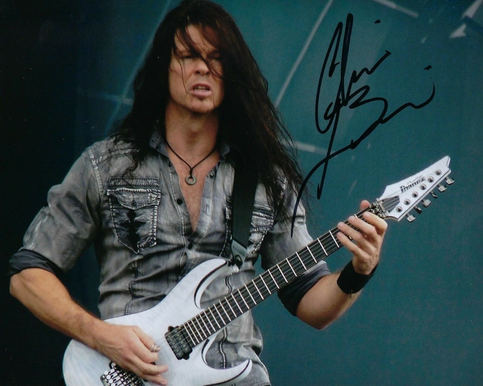 GFA Megadeth Guitarist * CHRIS BRODERICK * Signed Autographed 8x10 Photo Poster painting C1 COA