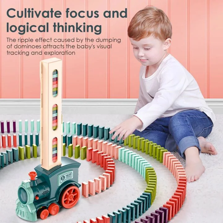 Domino Train Blocks Set Building And Stacking Toy