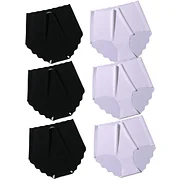 Akayes 6Pcs/set Seamless Panties Women Invisible Briefs Female Underpants Ultra-thin Silky Underwear High Waist Panties Lingerie
