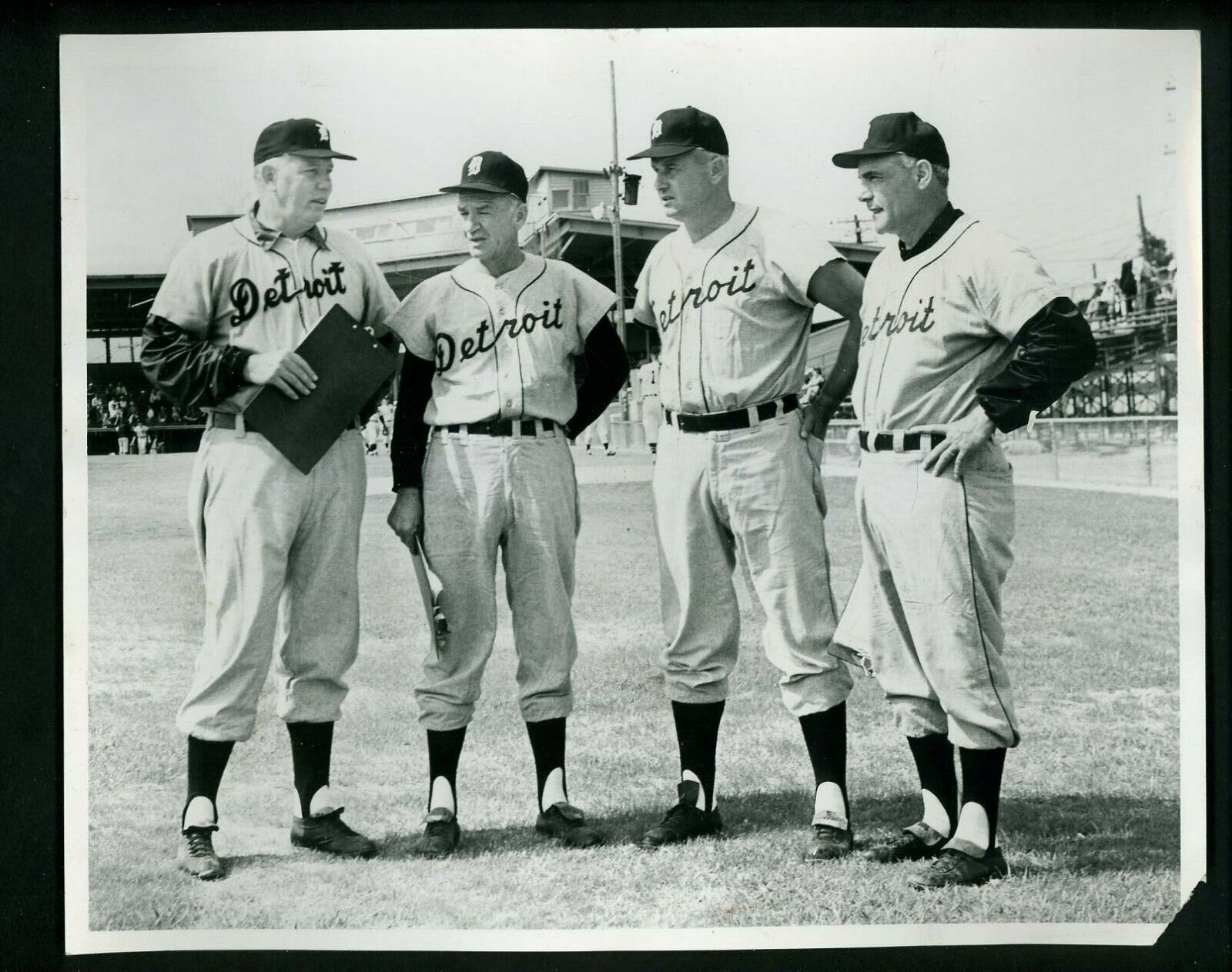 Tom Ferrick Don Heffner Scheffing Cavarretta 1961 Press Photo Poster painting Detroit Tigers