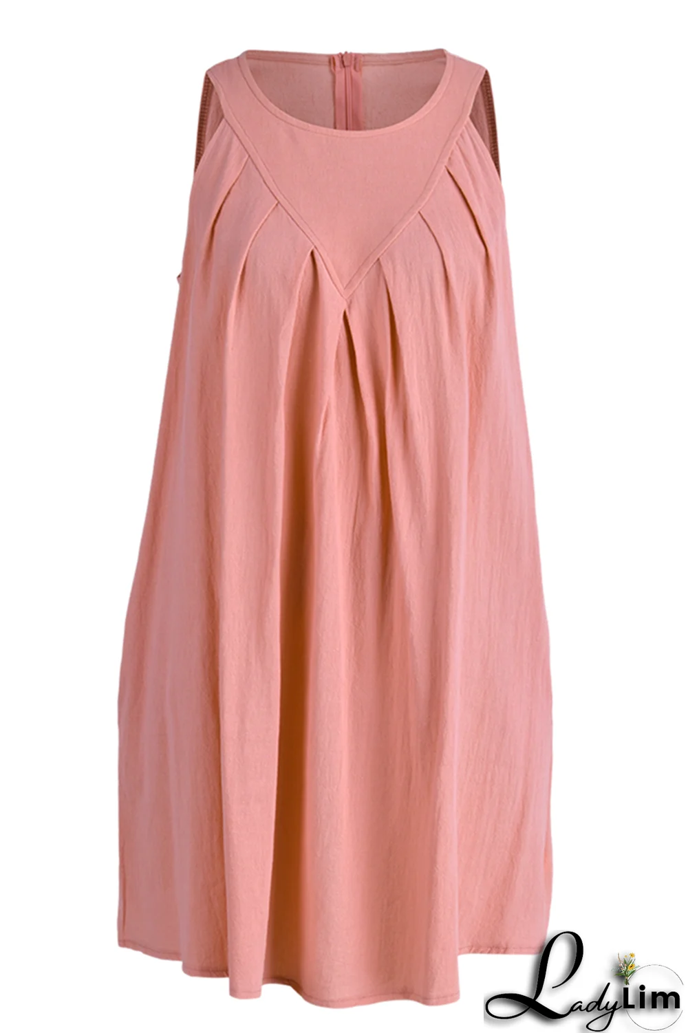 Yellow Casual Solid Patchwork O Neck Straight Dresses