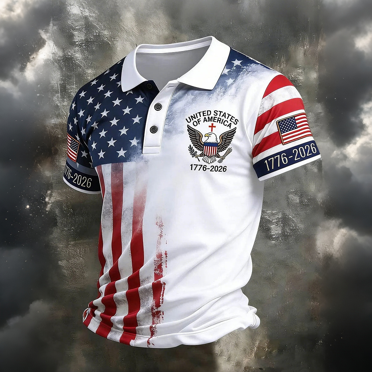  Men's United States Of America 1776-2026 Polo Shirt Westsshops