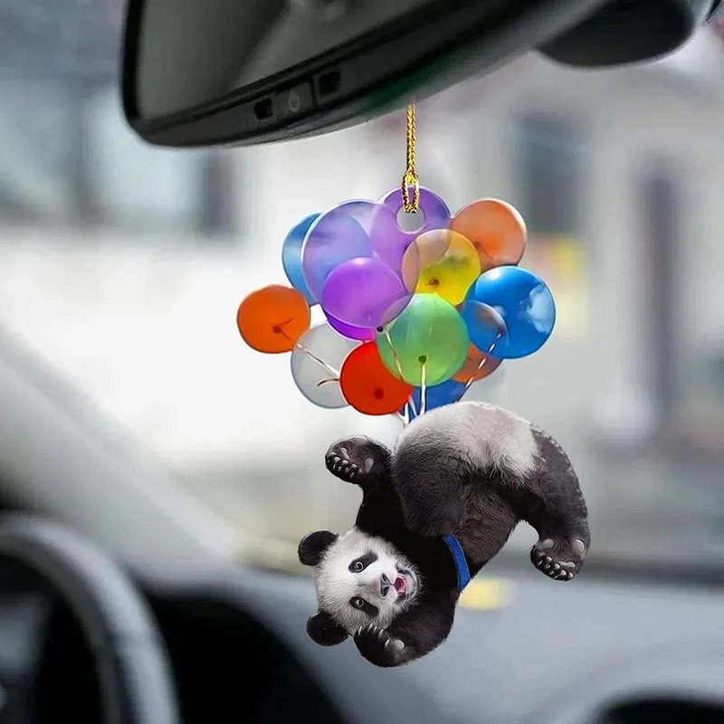VigorDaily Panda Fly With Bubbles Car Hanging Ornament BC078