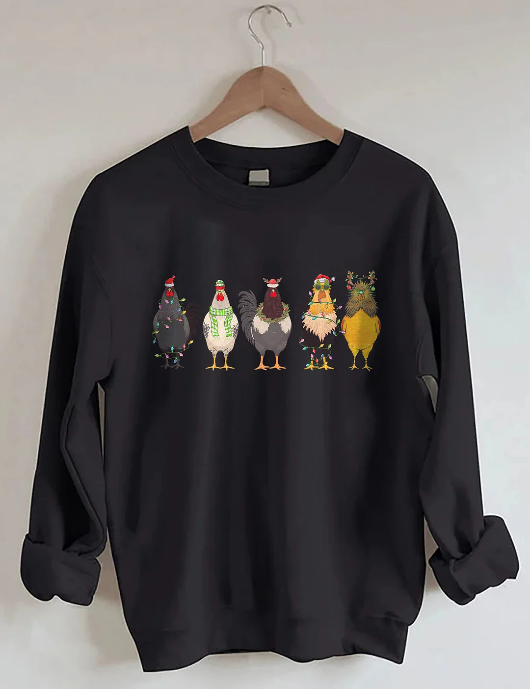 Funny Chicken Lover Christmas Sweatshirt
