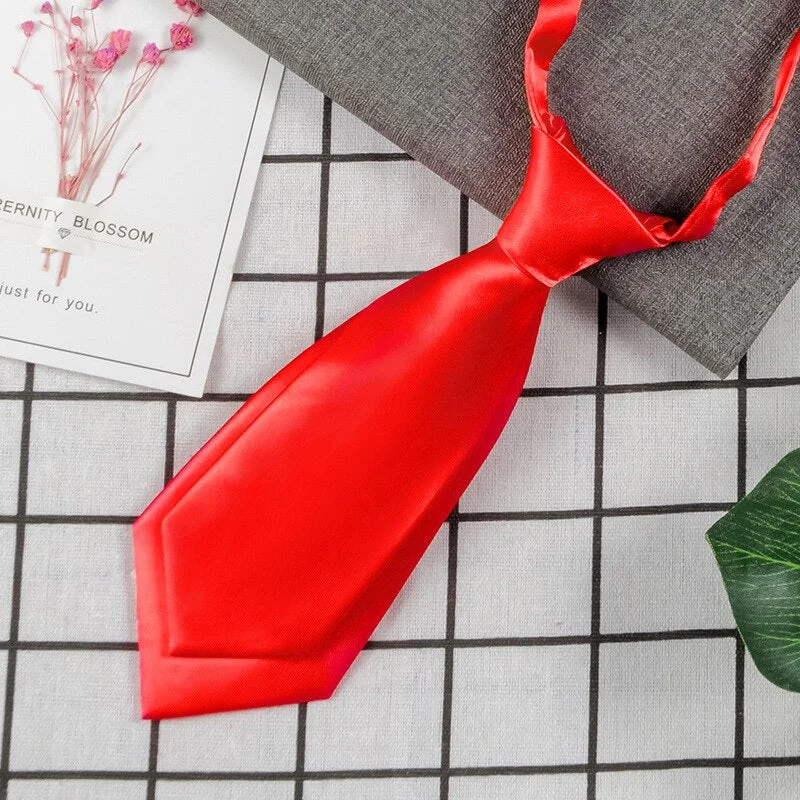 Necktie Polyester Men's Women's Shirts Student School Uniform Career Simple Double Layer Short Small Tie Classic Trendy Gifts