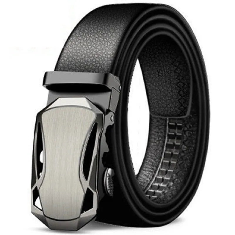 Direct Belt Men’s Youth Business Soft Leather 3.5 Automatic Buckle Black Belt Running Jianghu Goods Source