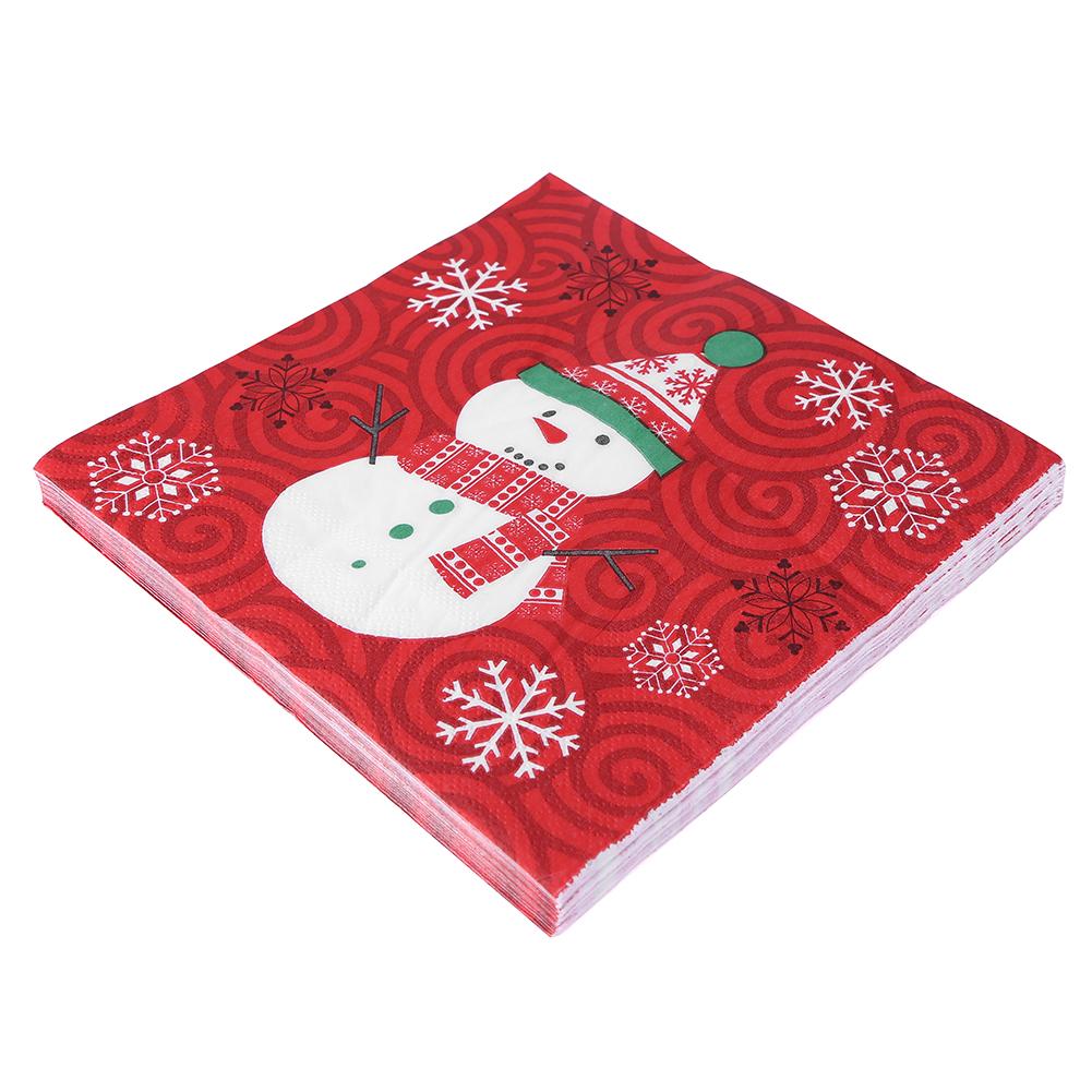 

20sheets/bag Cartoon Print Disposable Christmas Paper Napkins Handkerchief, 501 Original