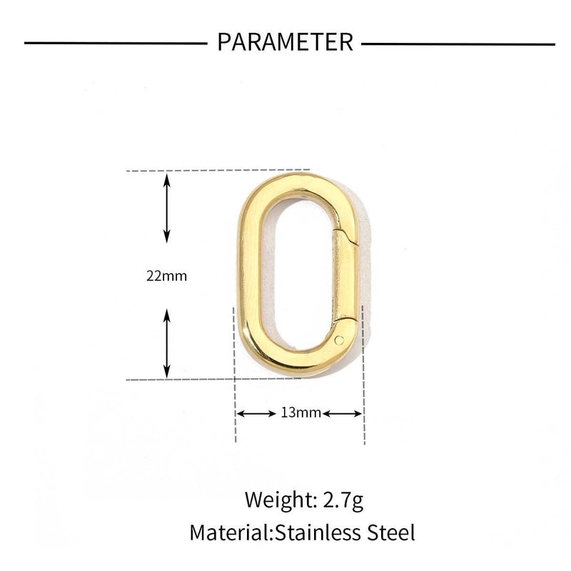 3 PCS/Package 13*22mm 18*13mm 30*30MM Titanium Steel Geometric Jewelry Accessories Jewelry Buckle