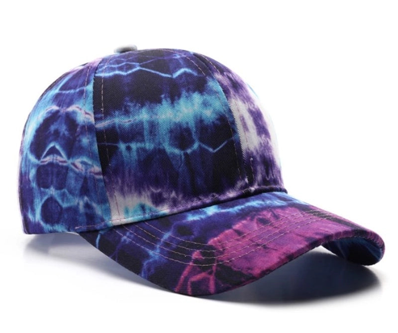 Women’s Streetwear Tie Dye Curved Eaves Baseball Cap