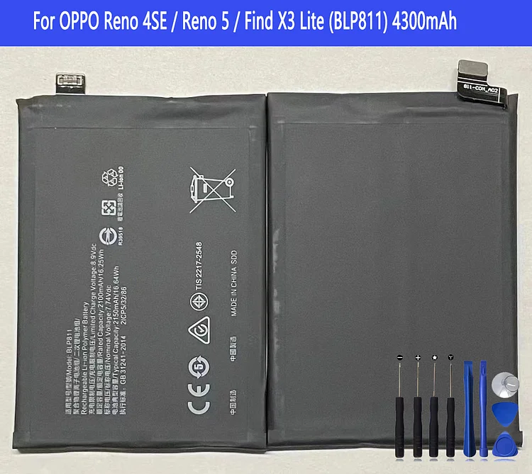 BLP811 Battery For OPPO Reno 4SE / Reno 5 / Find X3 Lite Original Capacity Phone Batteries Bateria
