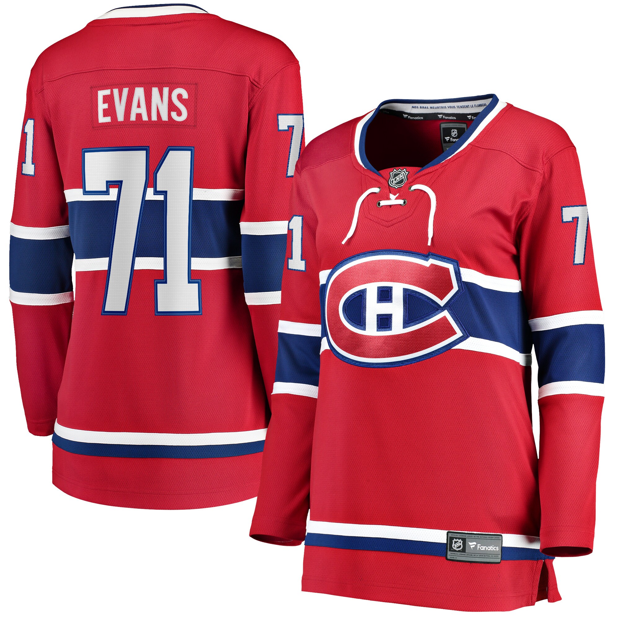 Jake Evans Montreal Canadiens Fanatics Women&rsquo;s Home Breakaway   Jersey &ndash; Red mysite