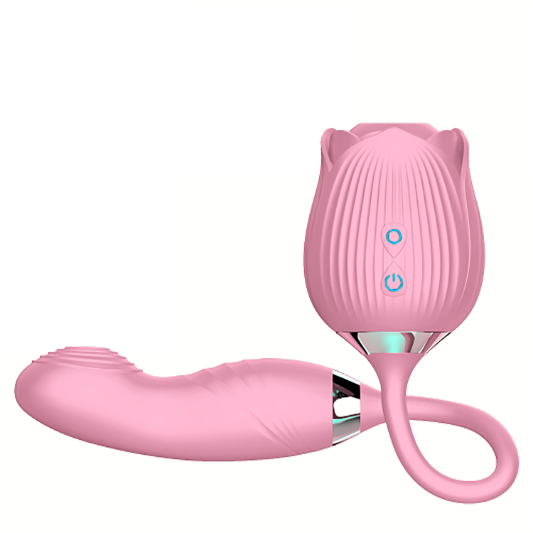 Female Rose Vibrator - Clit Tongue Sucking G-Spot Stimulating Masturbator