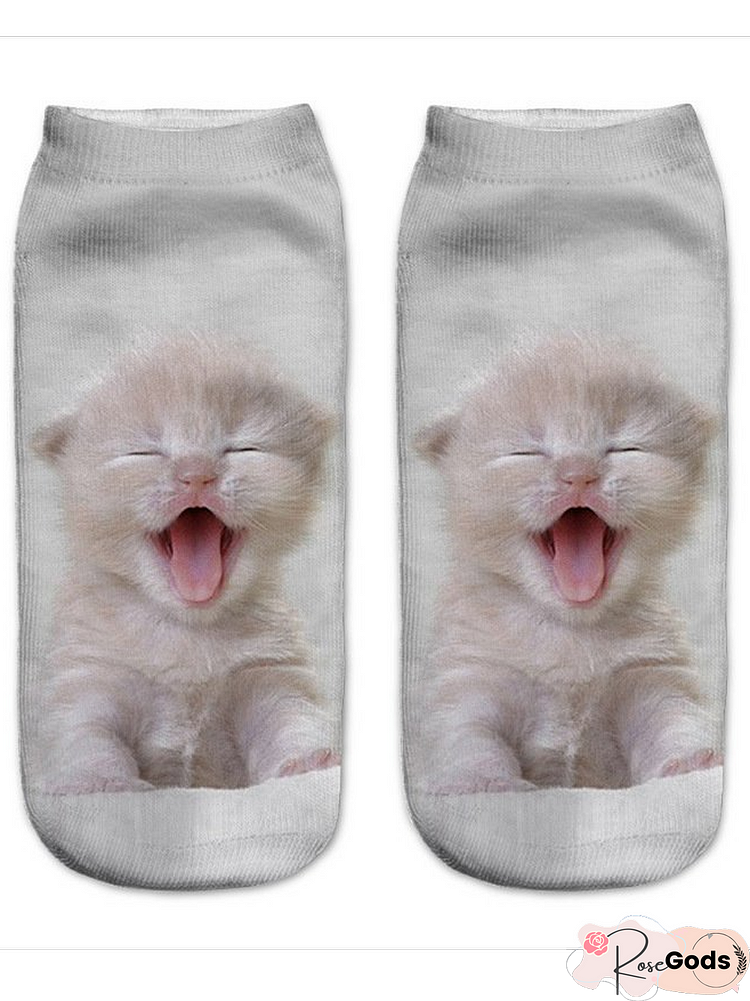 Cat Printed Socks