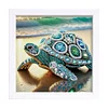 5D DIY Partial Special Shaped Drill Diamond Painting Sea Turtles Art With Frame Kit 17.2x17.2cm