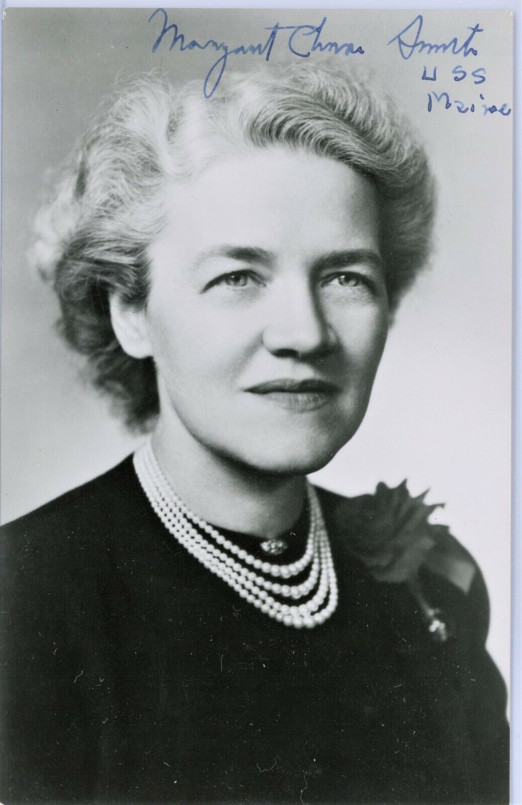 MARGARET CHASE SMITH Signed Photo Poster painting & Letter