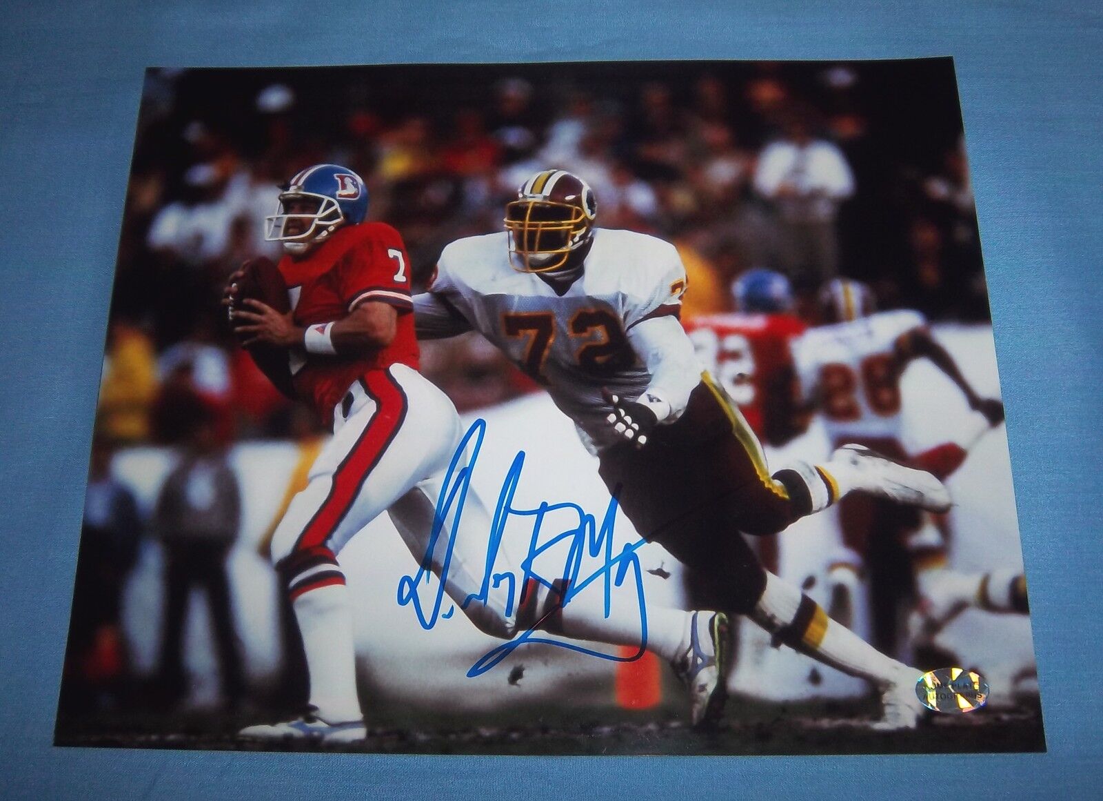 Washington Redskins Dexter Manley Signed Autographed 8x10 Photo Poster painting E