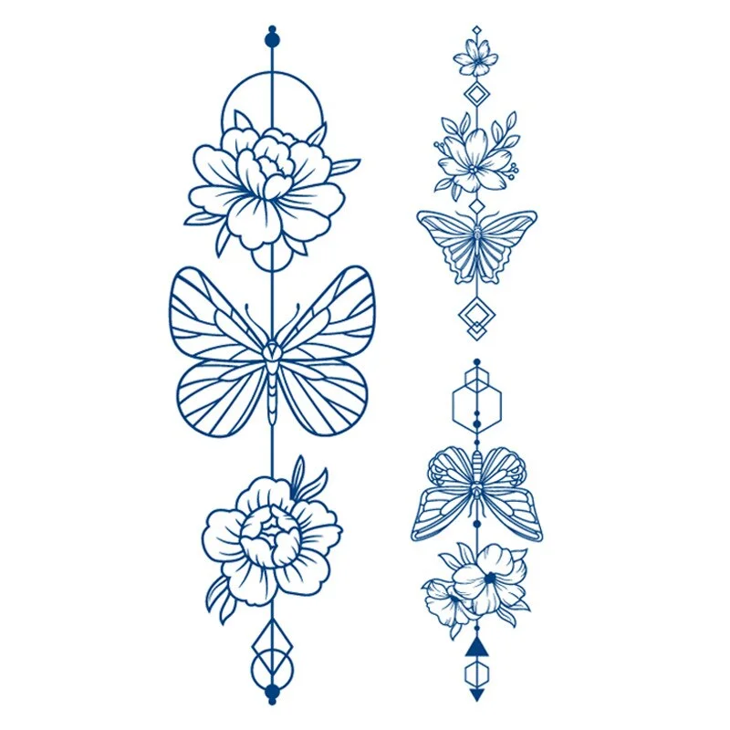 Juice Ink Tattoos Body Art Lasting Waterproof Temporary Tattoo Sticker Scorpion Snake Tatoo Arm Fake Sun Tatto Women Men