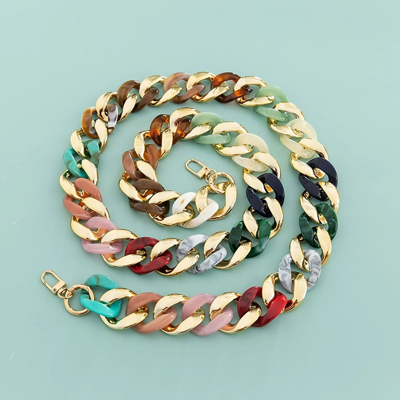 Arylic Color Block Bag Chain