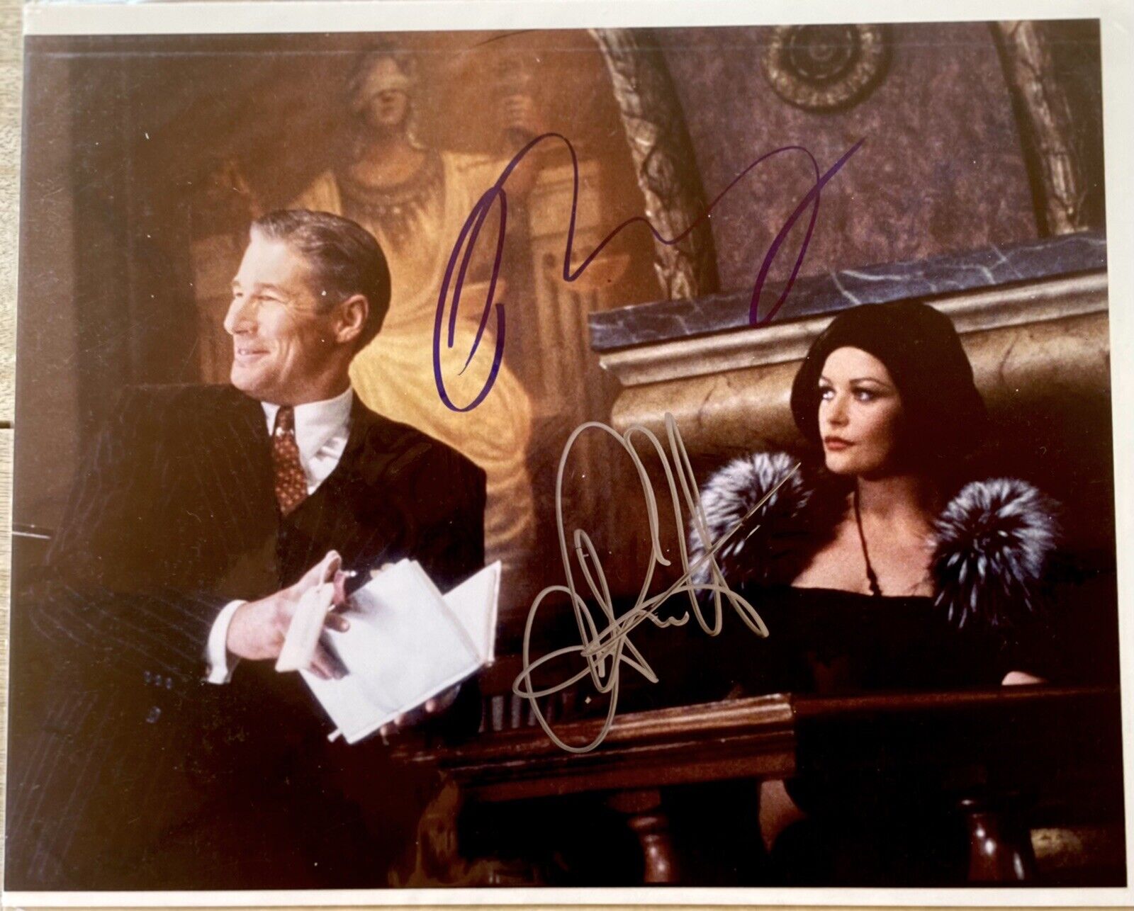 Richard Gere Catherine Zeta Jones Signed CHICAGO Movie Autographed 8x10 Photo Poster painting