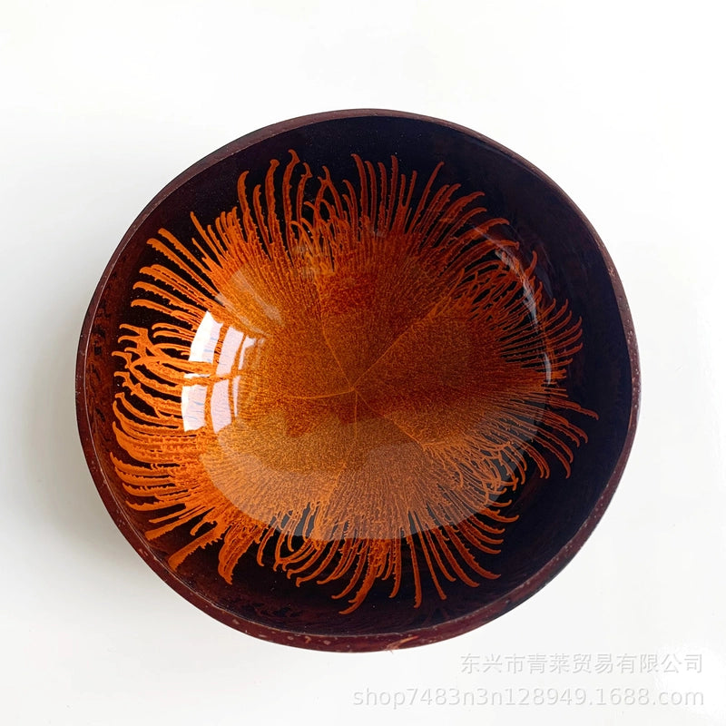 Pastoral Solid Color Coconut Shell Charcoal Shell Tableware 1 Piece