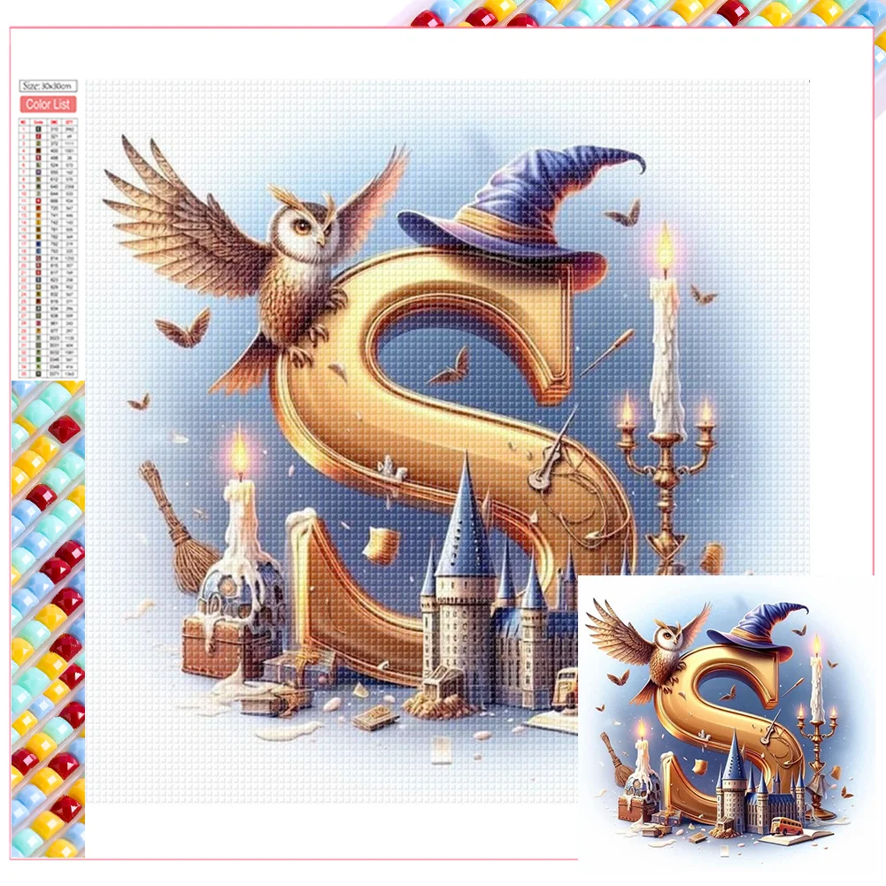 Diamond Painting - Full Square Drill - Harry Potter Letters(Canvas|35*35cm)