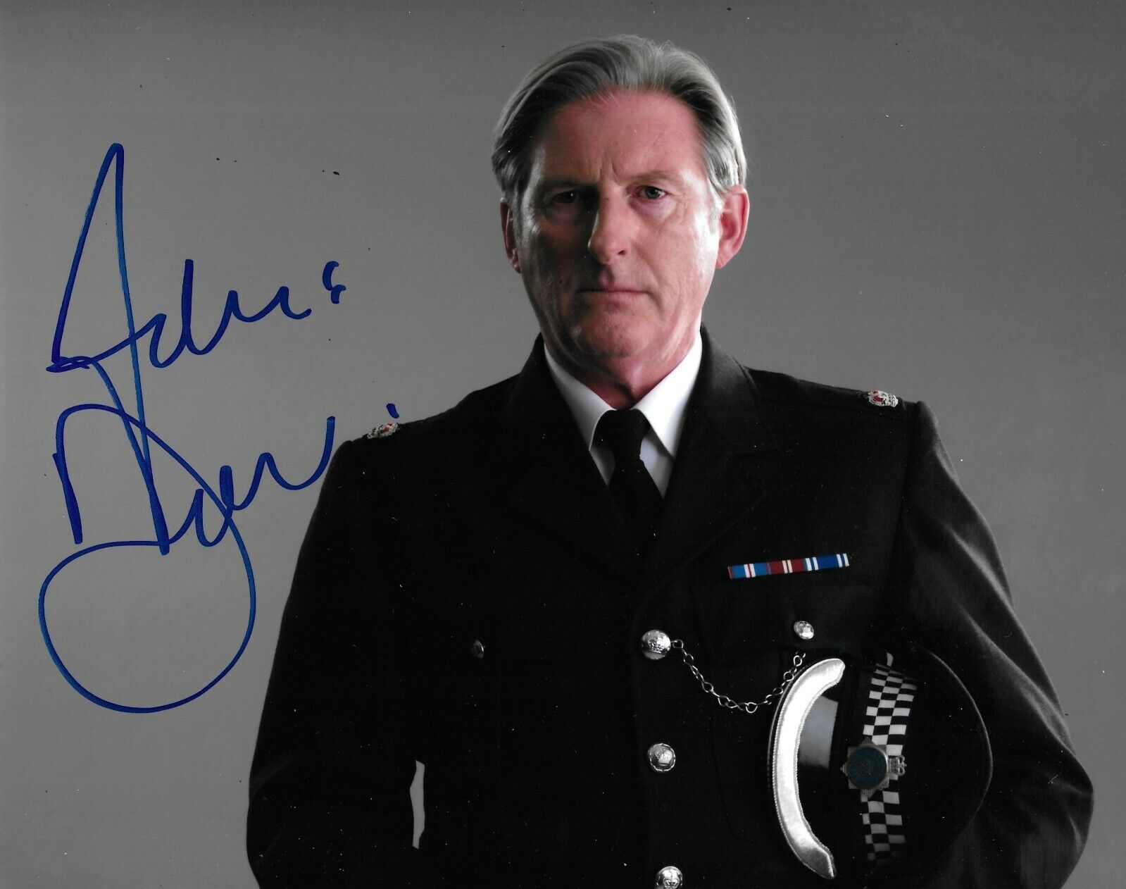 Adrian Dunbar Signed Line Of Duty 10x8 Photo Poster painting AFTAL