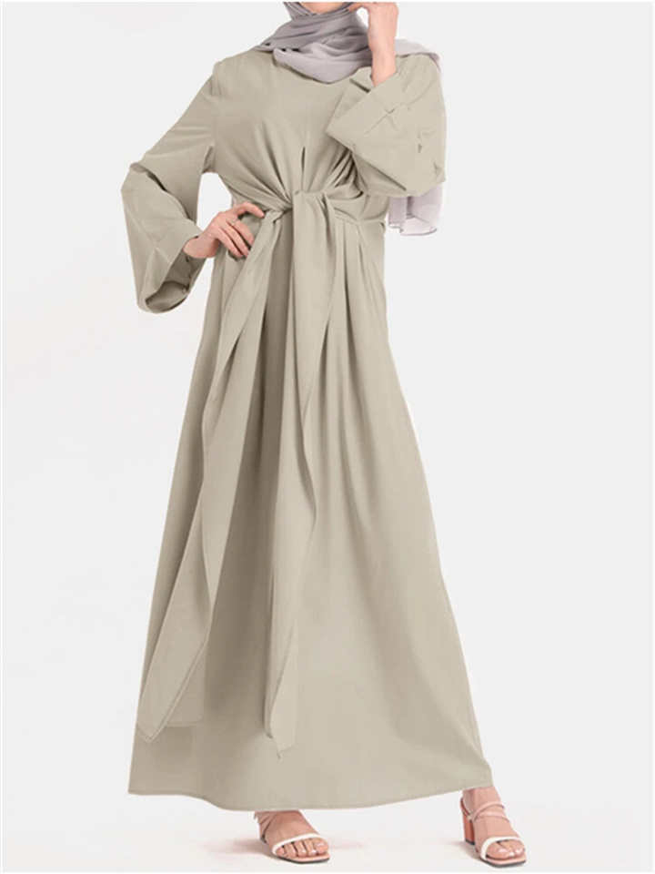 Fashion Solid Color Elegant Simple Dress Robe