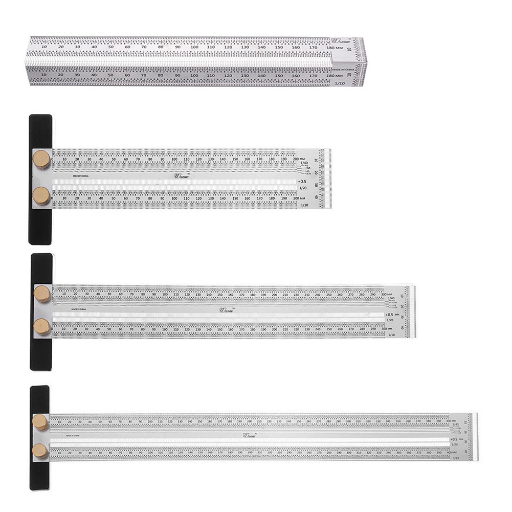 

180- Woodworking Scribing Rulers Line Drawing Marking T-shaped Ruler, 400mm, 501 Original