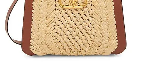 Valentino Garavani VLogo Raffia & Leather Tote 3.5 out of 5 Customer Rating
