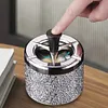 Push Down Ashtray Windproof Spinning Ashtray Desktop Ashtray for Home Office Car