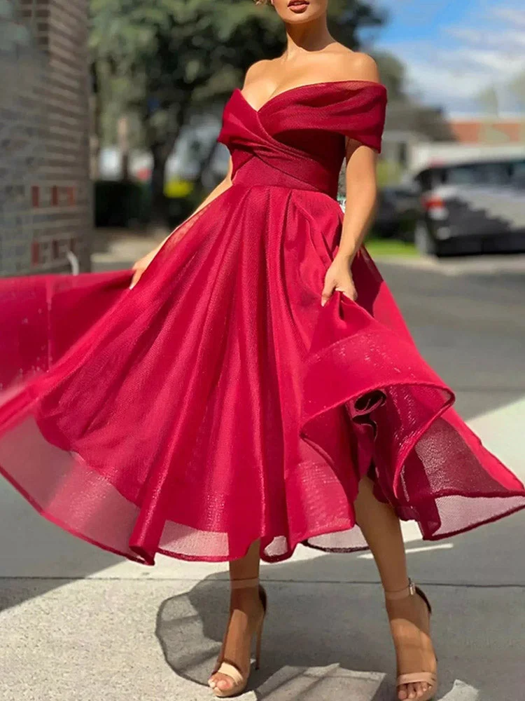  Mesh A-Line Dress