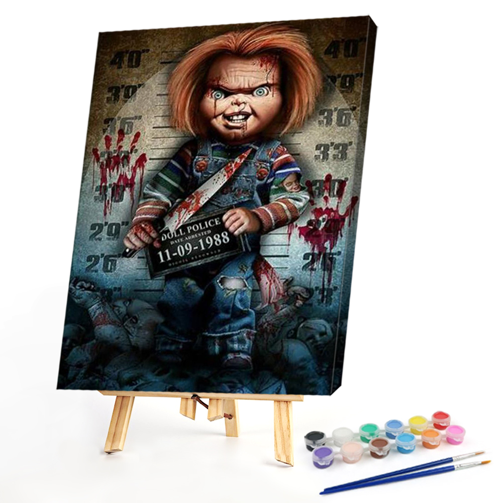 

40*50CM - Paint By Numbers - Horror Clown, 501 Original