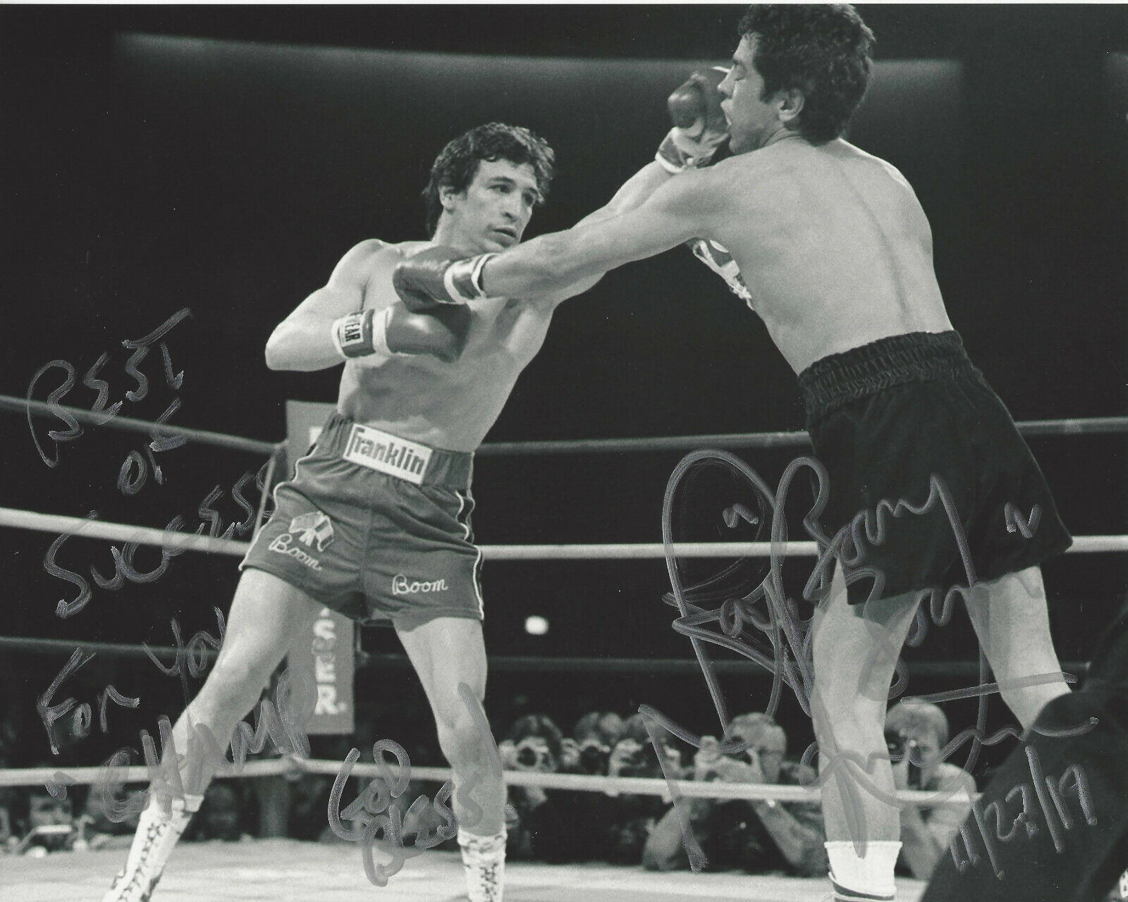 BOXER RAY 'BOOM BOOM' MANCINI HAND SIGNED AUTHENTIC 8X10 Photo Poster painting w/COA HOF