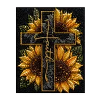 Sunflower Cross - Pearls Painting