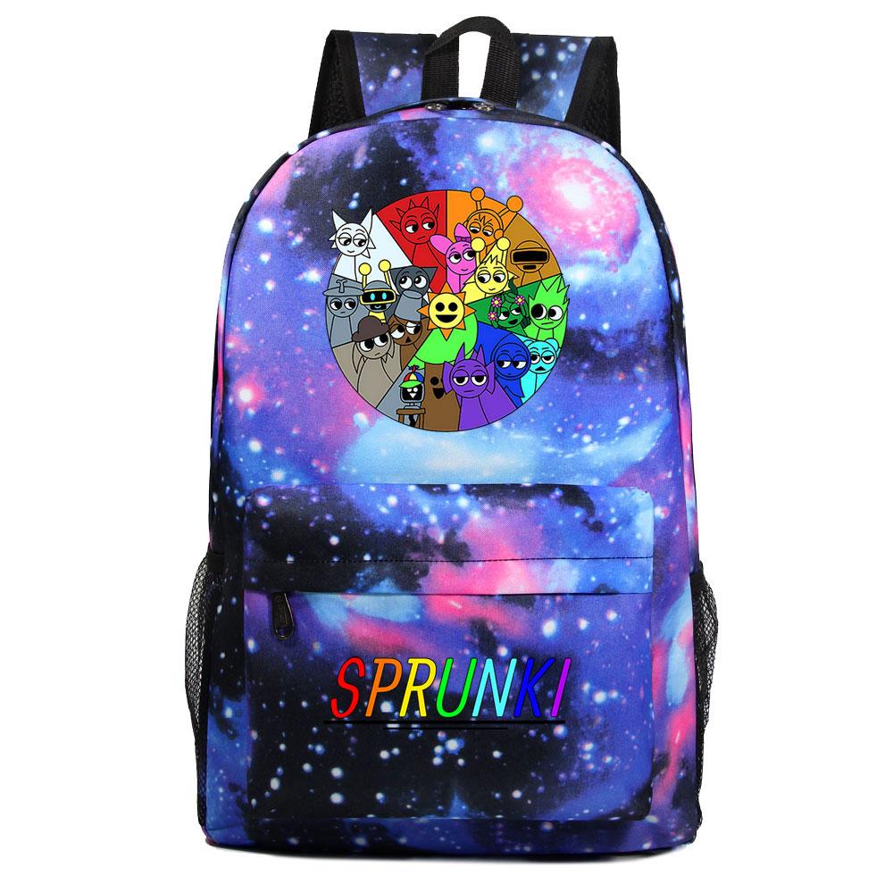 Mayoulove Sprunki Backpack Lightweight Design With Water-Resistant Fabric For School Use-Mayoulove