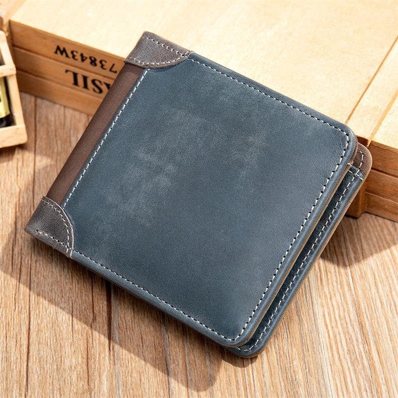 Simple Retro Texture Leather Wallet
