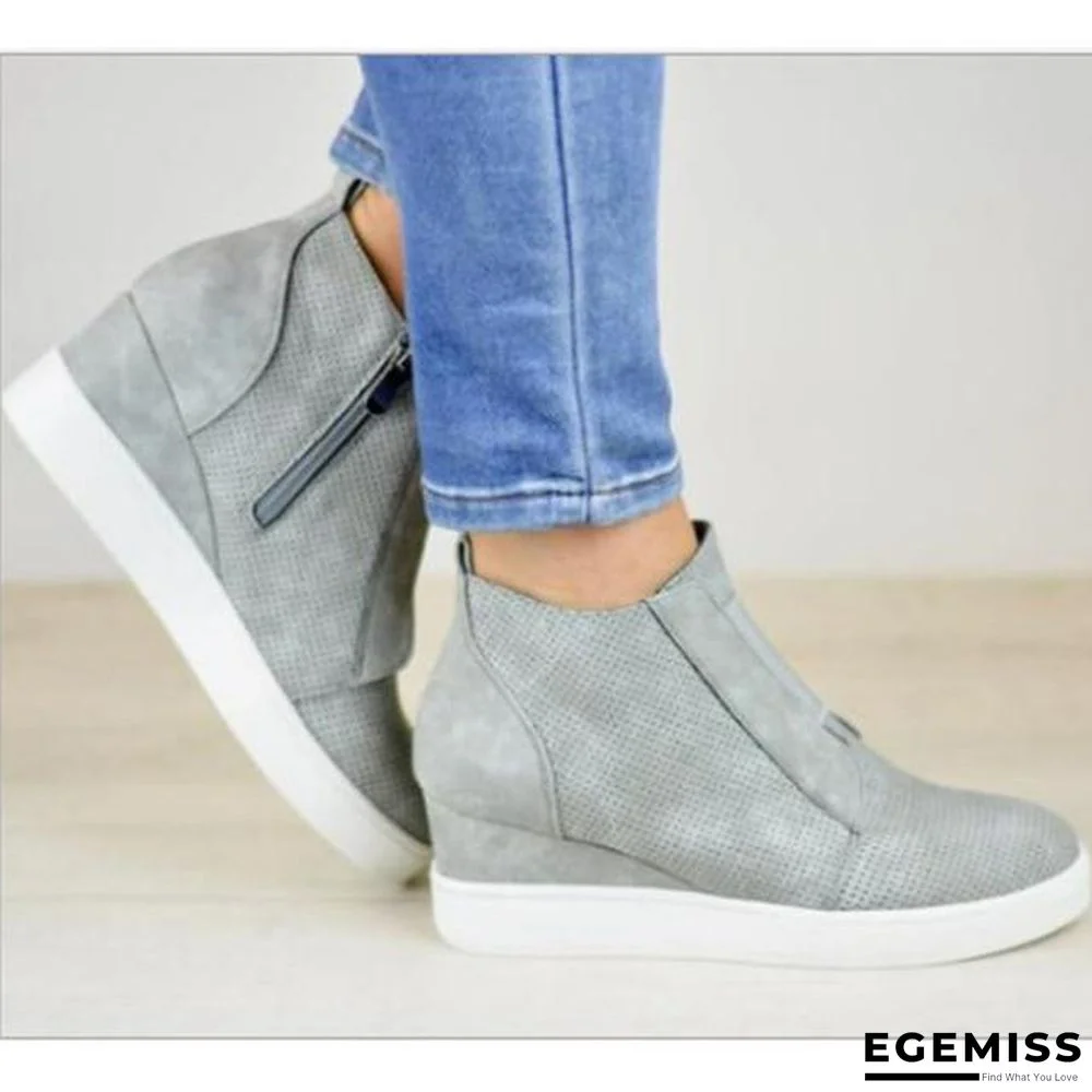 Chic Wedges Ankle Boots For Women Casual Platform Shoes Woman Plus Size Boots | EGEMISS
