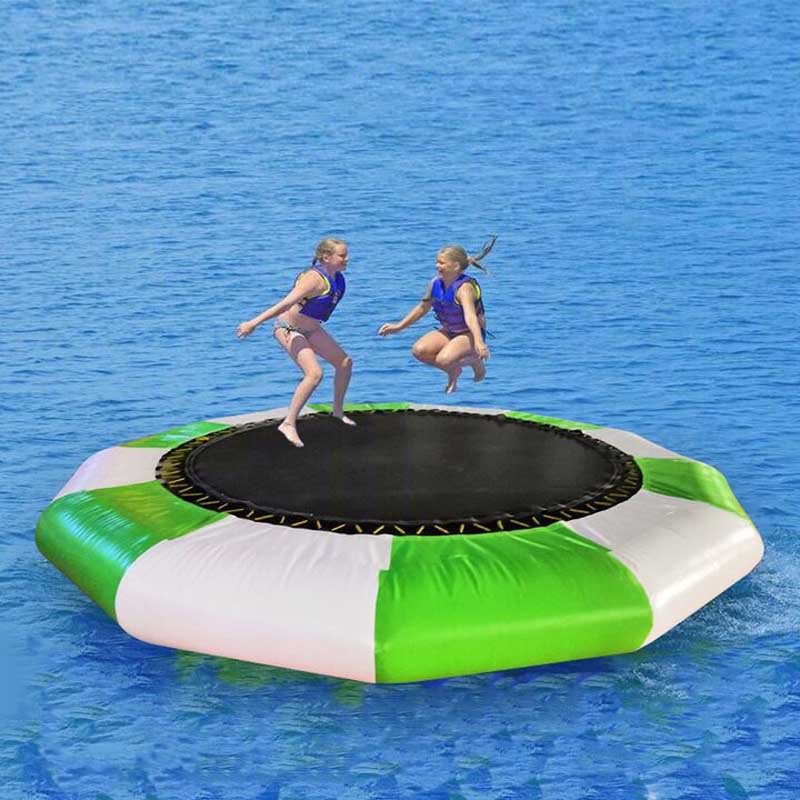 inflatable trampoline on water