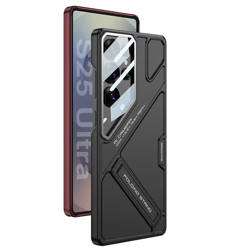 Fashion Ultra Thin Matte Armor Phone Case for Samsung S23 S24 S25 S26 Ultra With Lens Protection Film Shockproof Hard PC Back Cover