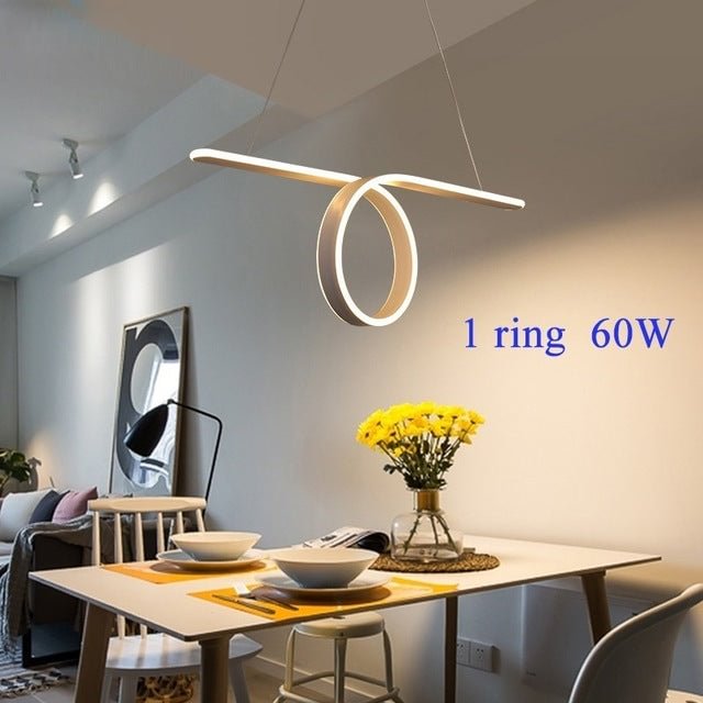 Dimming LED Pendant Lights Lamps For Dinning Kitchen Room Cord Hanging Suspension Luminaire Lamp White Frame Lighting Fixture