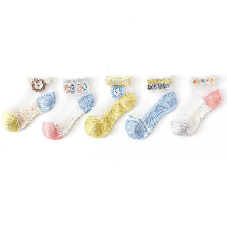 5 Pairs/lot 1 to 12 Years Summer Solid White Cotton Socks For Children Socks Spring No-show Low Cut Socks Boys Girls Boat Socks