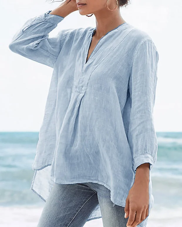 Solid 9 Sleeves Ladies Thin Sand