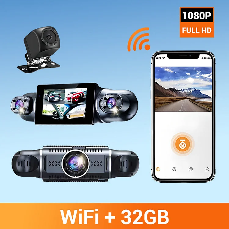 Driving Safety4-Channel FHD Dash Cam with Ultra-Wide Angle