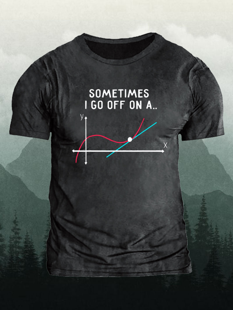 Men Sometimes I Digress Interesting Short-Sleeved Shirt