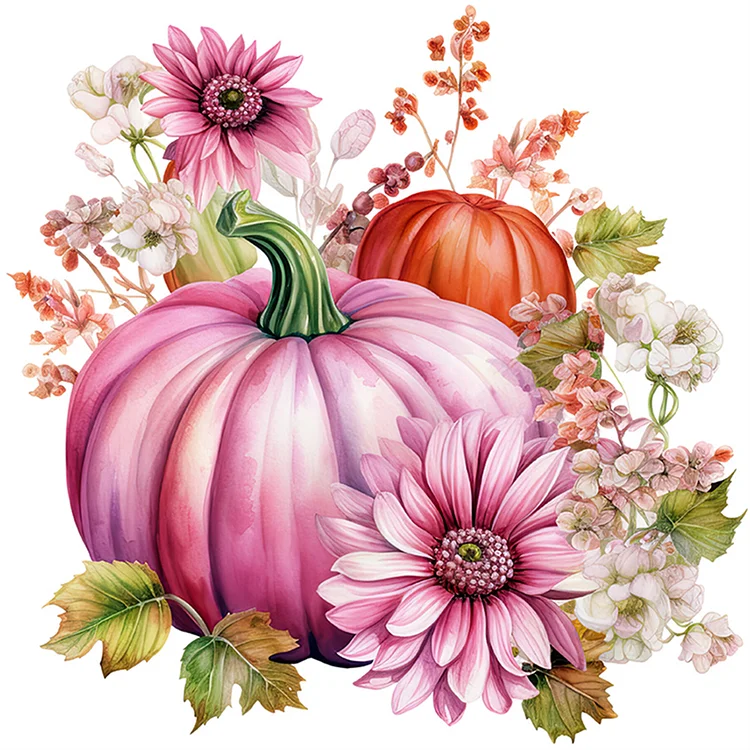 Flowers And Pumpkins - Painting By Numbers - 40*40CM gbfke