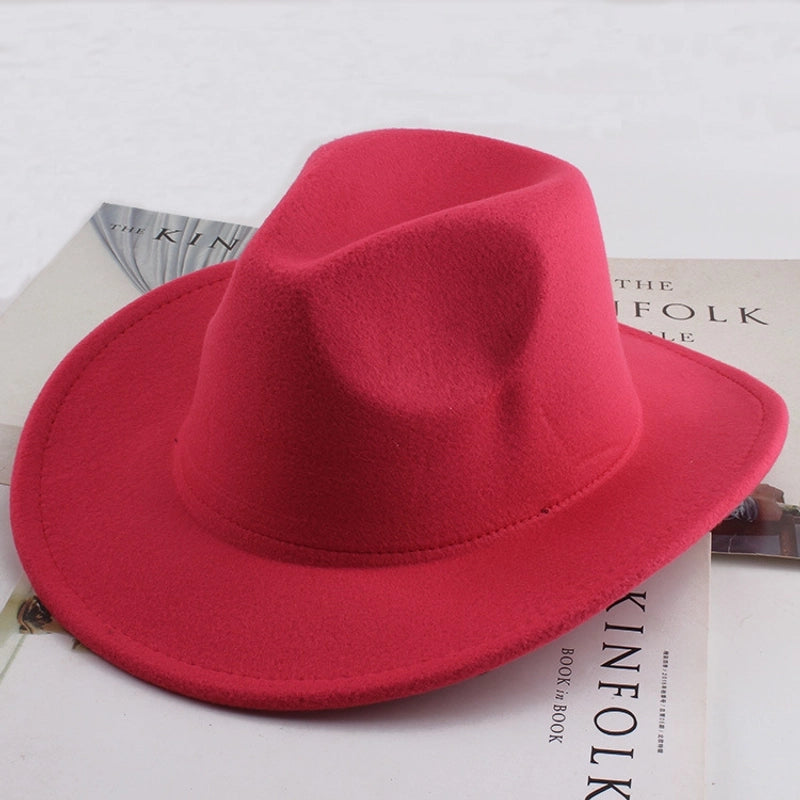 Ethnic Style Topper Hat Western Cowboy Hat Tibetan Tibetan Performance Hat Woolen Hat Central Retro Woolen Hat
