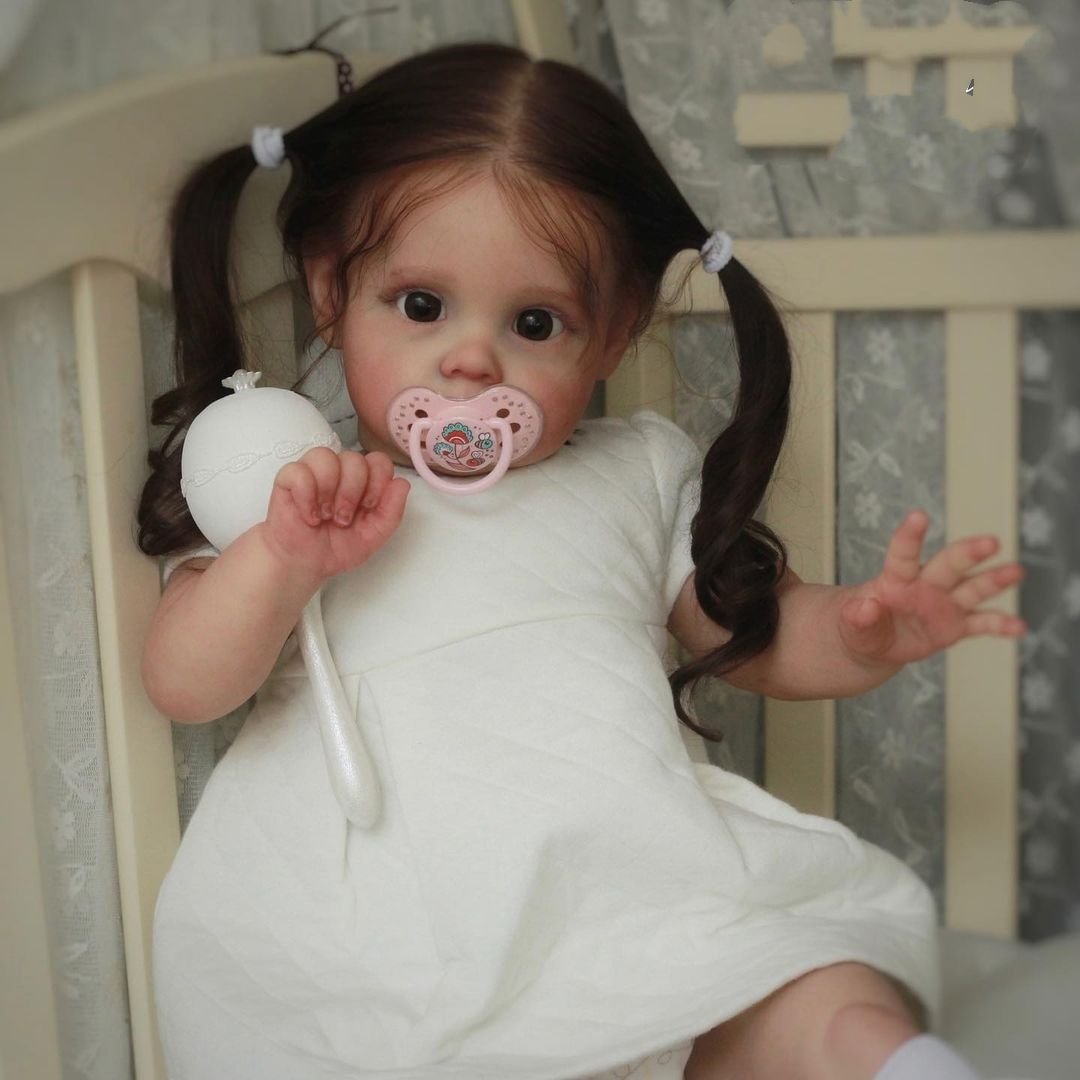 22" Real Lifelike Soft Weighted Body Silicone Reborn Toddler Girl Doll Darlene